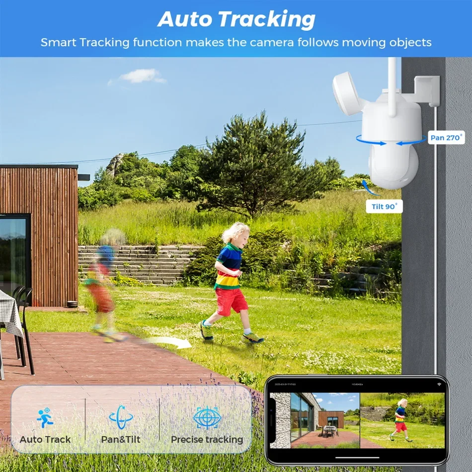 Draadloze beveiligingscamera D - Home Security Flood Lights recensie en prijs